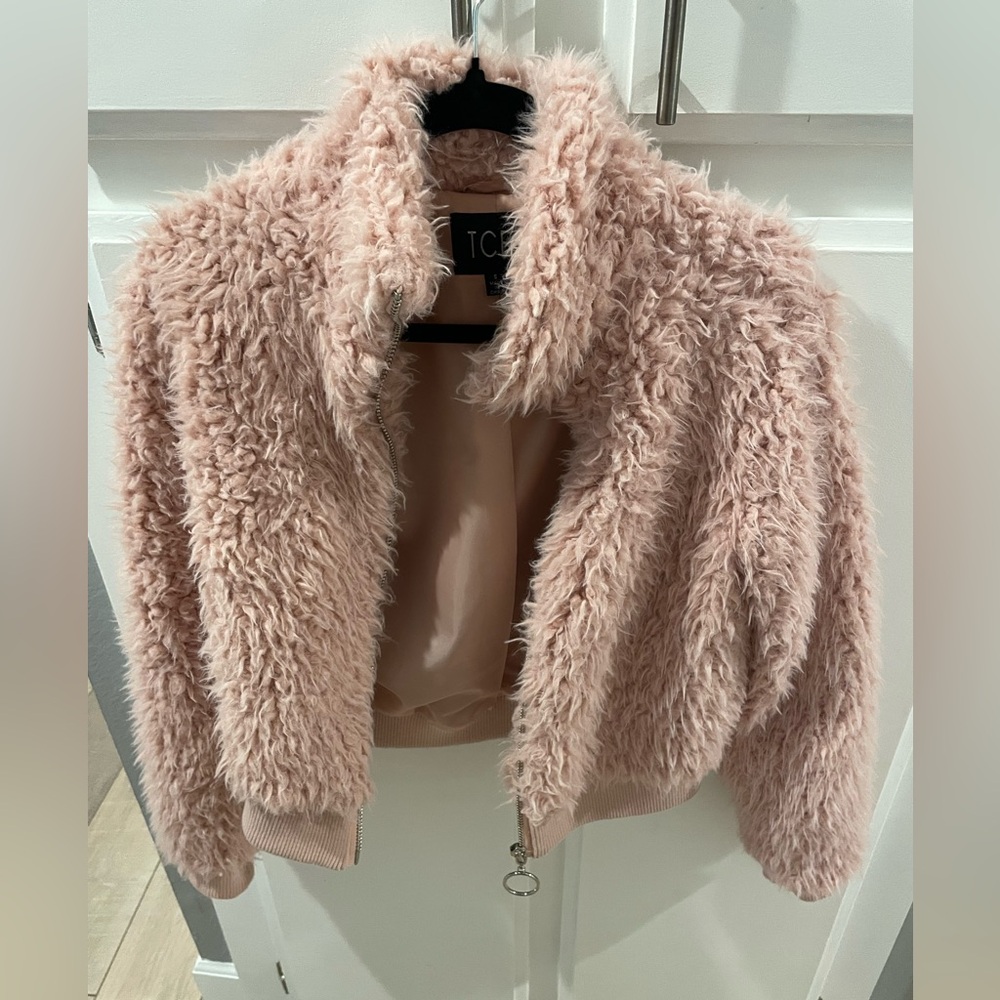 Women's Blush Teddy Jacket, size S